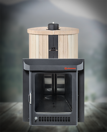 Печь для бани Оптима ПФ ("Окаменевшее дерево" перенесённый рисунок)