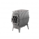 Печь- камин отопительно-варочная "Бахта" (цв. серый)